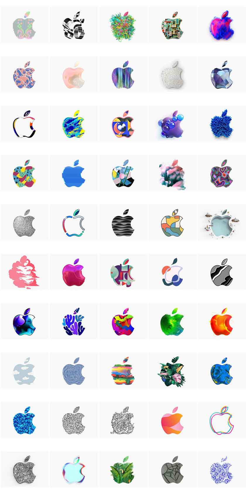 苹果为新品发布会设计了371个不重样的logo