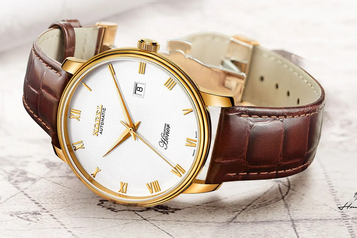 NOBEL诺贝尔表品牌LOGO设计案例-N元素标志设计