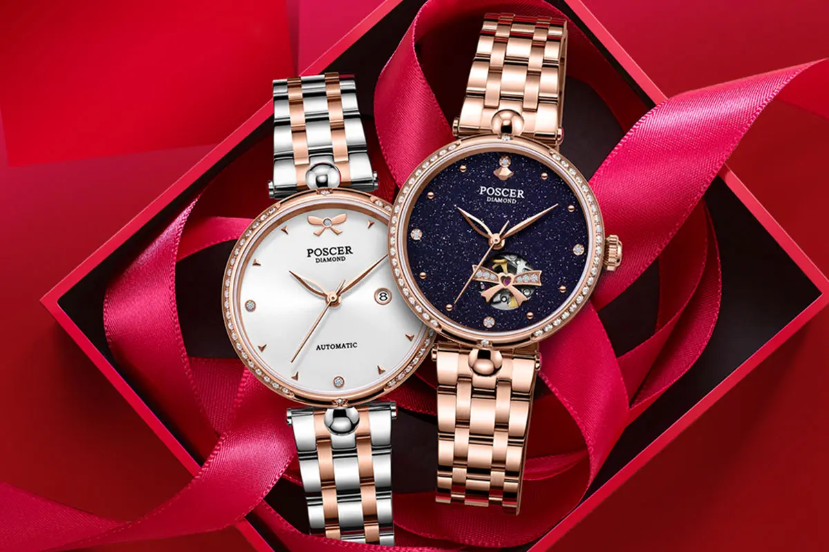 POSCER宝时捷表品牌LOGO设计案例-字母元素标志设计