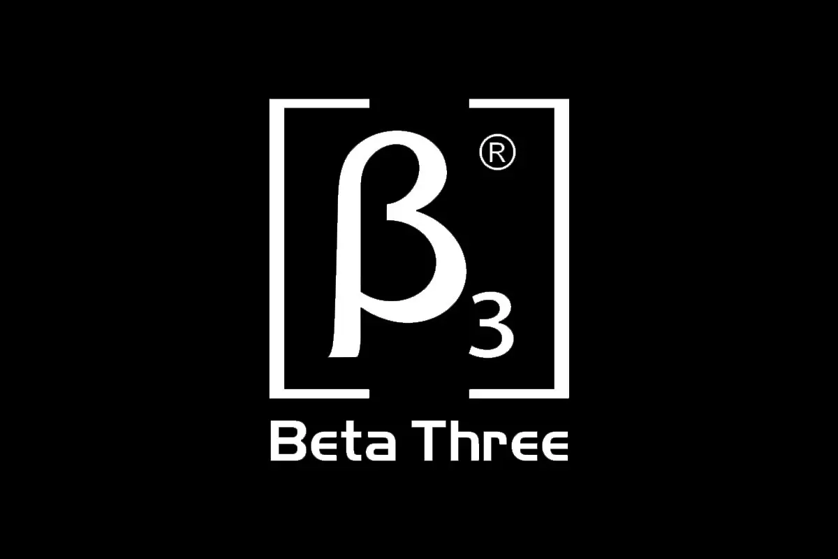 Beta Three3G三基品牌反白LOGO