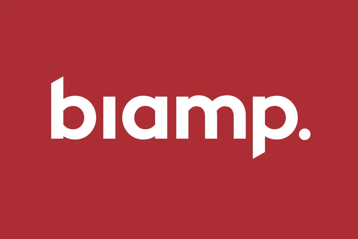 Biamp百安普品牌反白LOGO