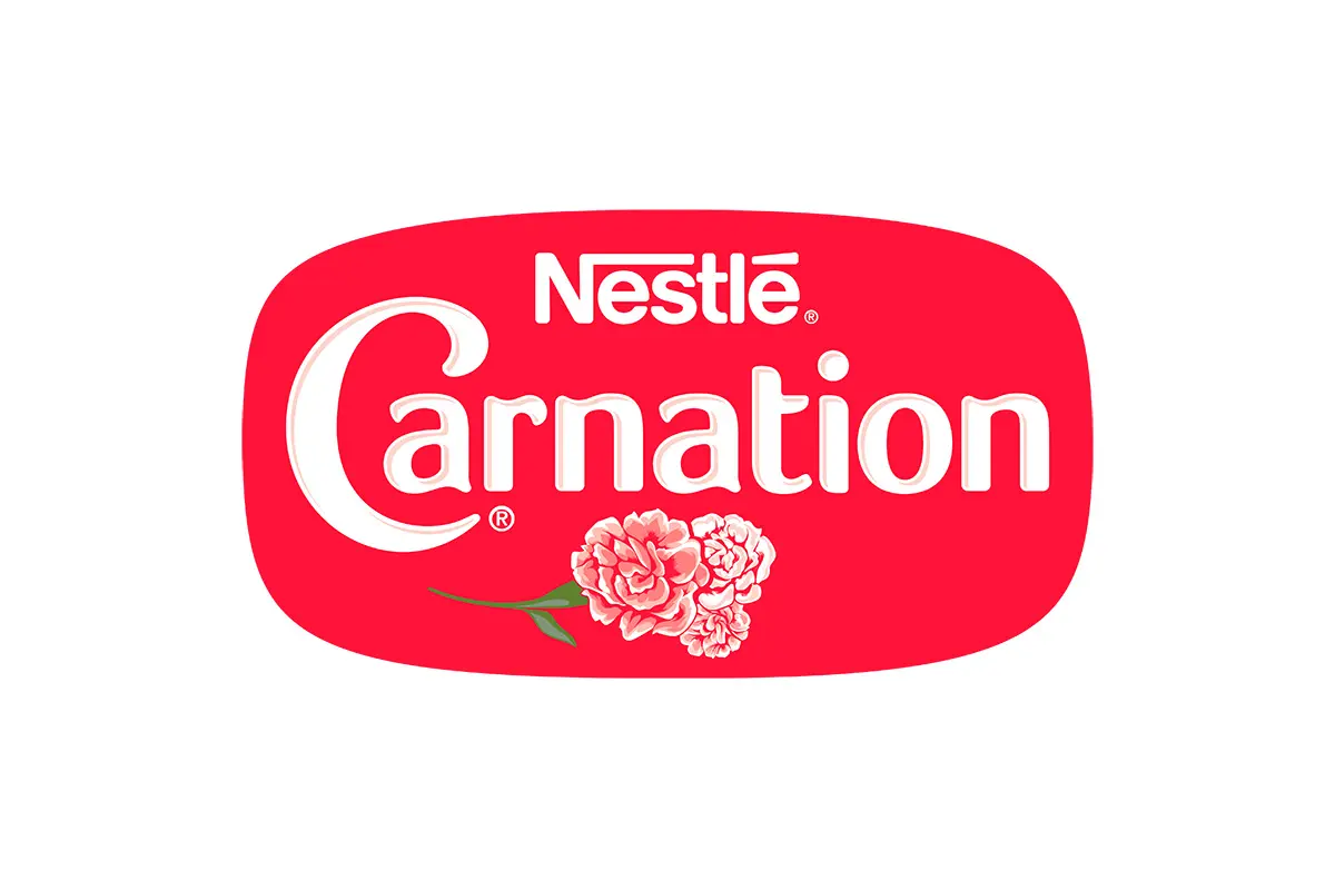 Carnation康乃馨乳制品logo设计-康乃馨花logo设计