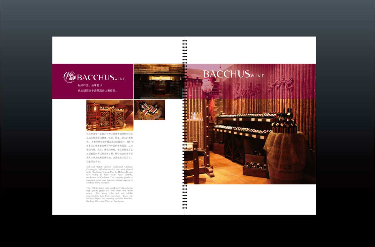 酒业画册设计-巴克斯酒业画册设计公司