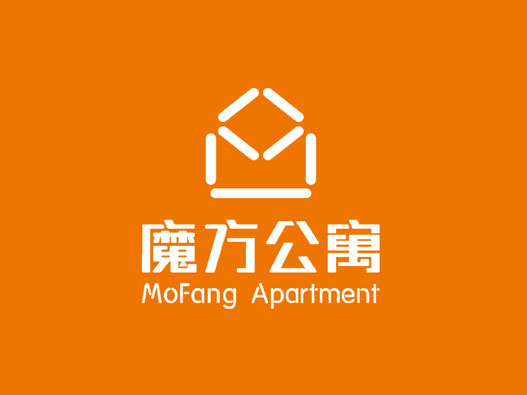 公寓logo设计-魔方公寓品牌logo设计