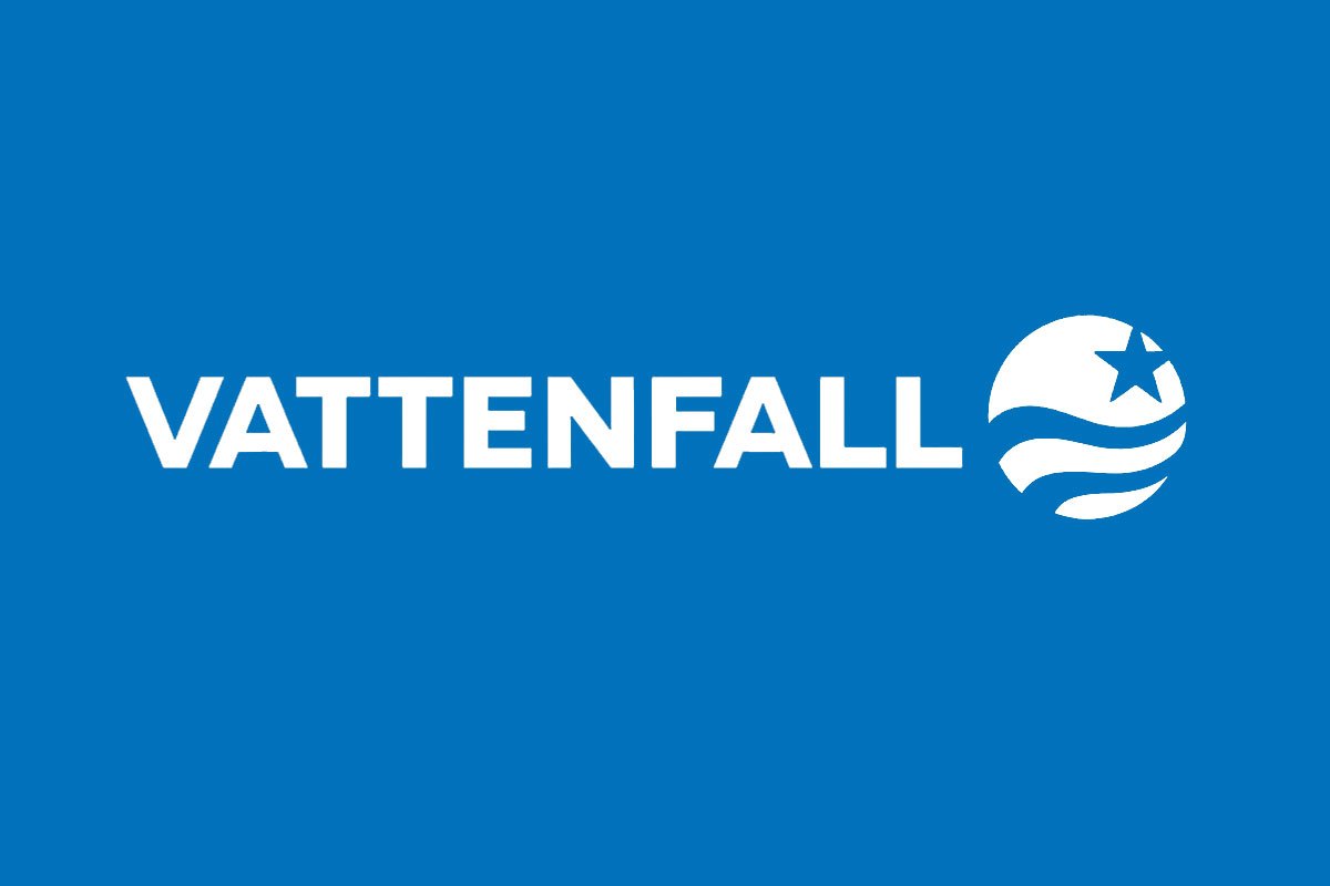 Vattenfall电力反白logo