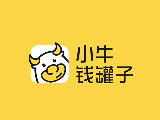 小牛钱罐子标志设计含义及logo设计理念