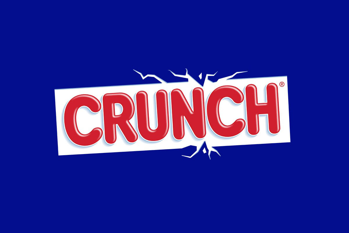 Crunch脆香米巧克力logo设计含义解读及美国品牌标志设计理念