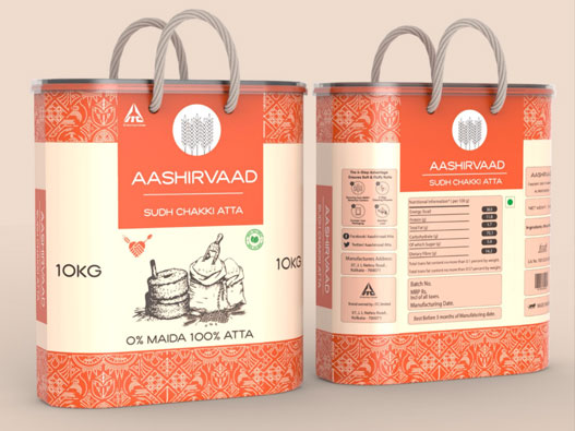 Aashirvaad面粉包装设计案例赏析