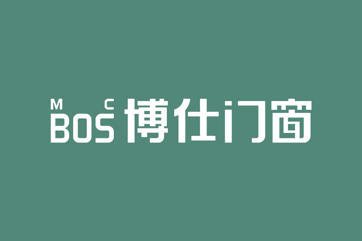 博仕门窗反白logo