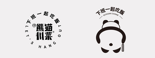 熊猫川菜logo设计图片