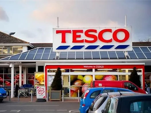 Tesco乐购连锁超市logo设计含义及商场品牌标志设计理念