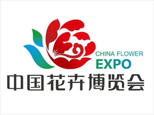 花LOGO设计-中国花卉博览会品牌logo设计