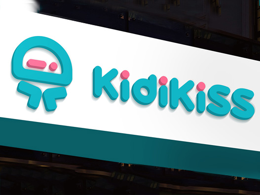 KidiKiss标志设计含义及logo设计理念