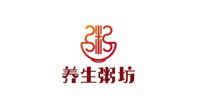 养生粥坊logo设计含义及餐饮品牌标志设计理念