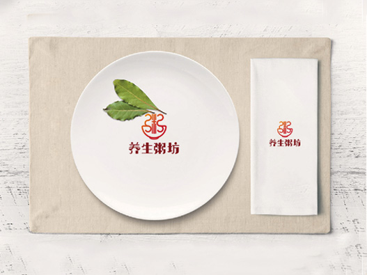 养生粥坊logo设计含义及餐饮品牌标志设计理念