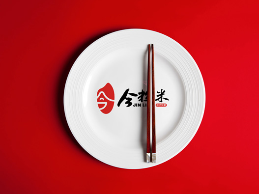 今粒米logo设计含义及餐饮品牌标志设计理念