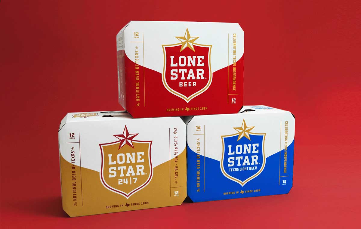 Lone Star孤星啤酒VI手册外包装设计应用