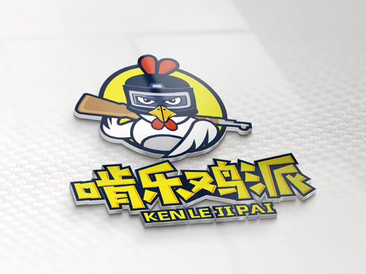 啃乐鸡派logo设计含义及餐饮品牌标志设计理念