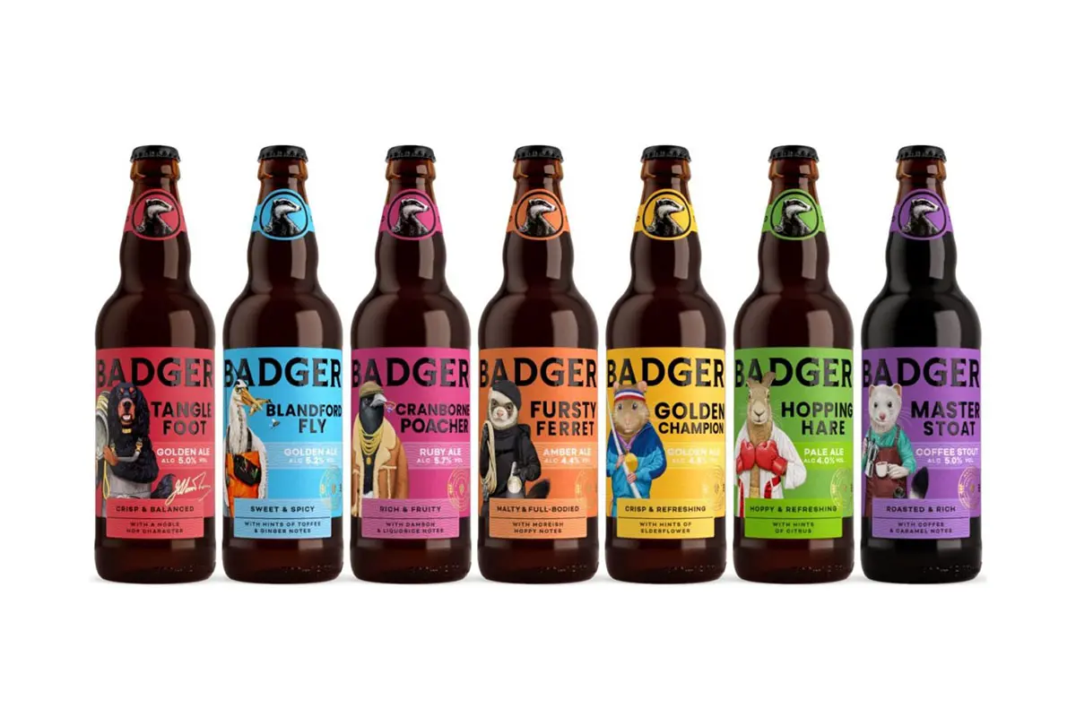 Badger Brewery英国獾啤-英格兰酒标标志设计