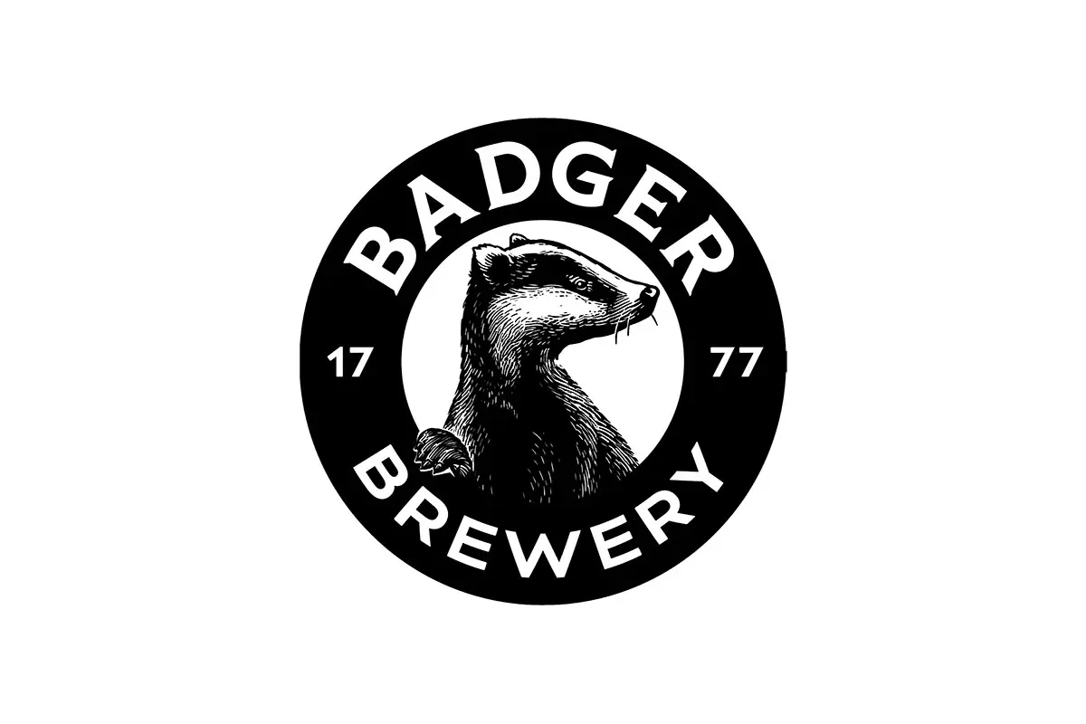 Badger Brewery英国獾啤logo设计-獾logo设计