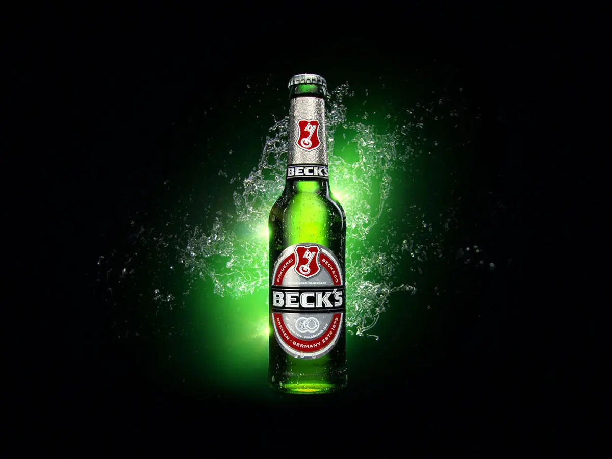 Beck's贝克德国啤酒-古典卷纹logo设计