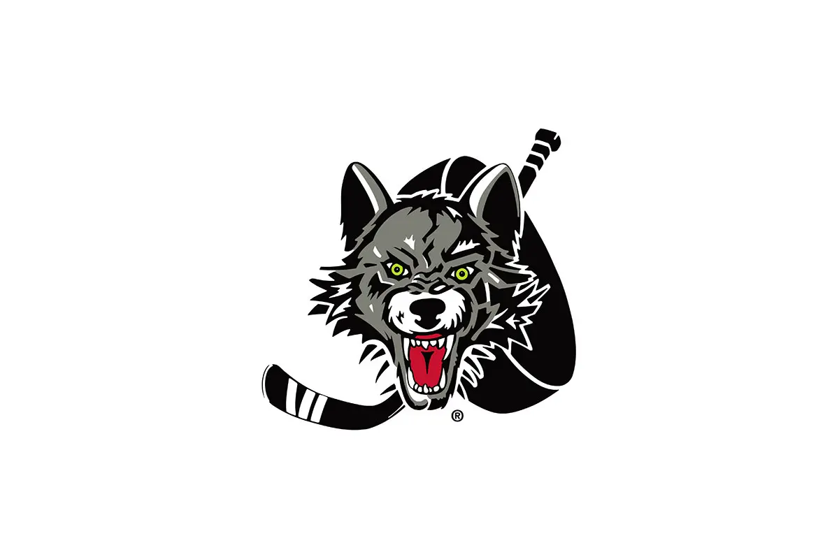 Chicago Wolves芝加哥狼队冰球俱乐部logo设计-狼logo设计