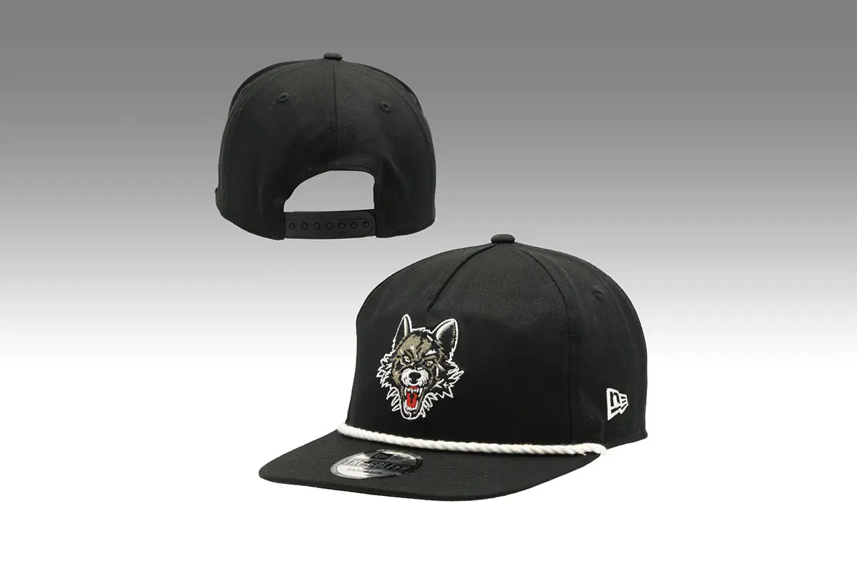 Chicago Wolves芝加哥狼队冰球俱乐部帽子-球杆标志设计