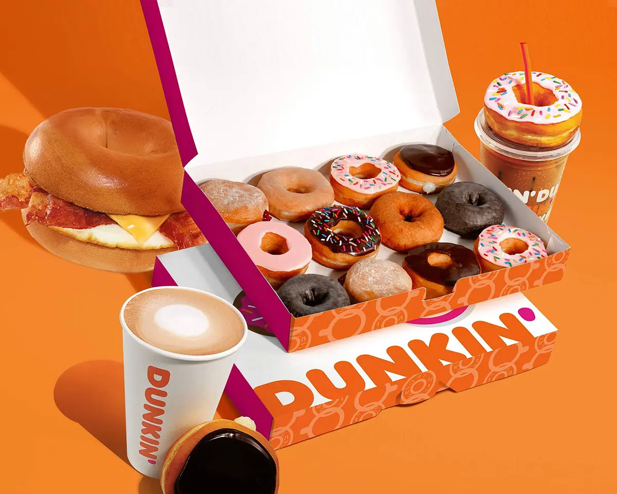 Dunkin Donuts美国唐恩都乐快餐连锁-糖果粉logo设计