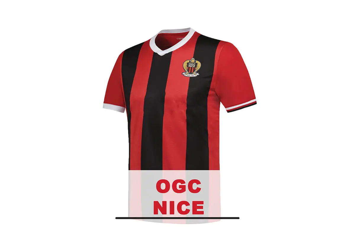 OGC Nice法国尼斯足球俱乐部球衣-盾牌标志设计