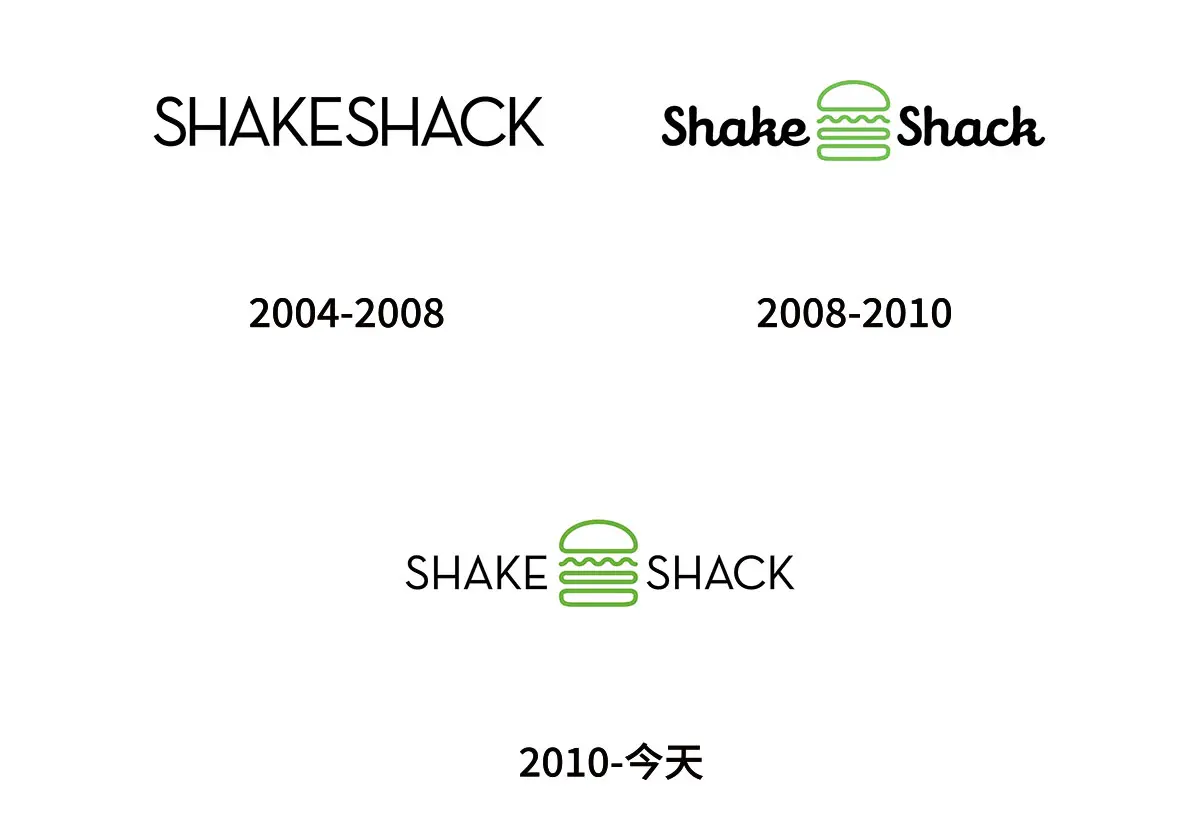 Shake Shack美国快餐连锁店往年旧logo设计-美国快餐商标设计